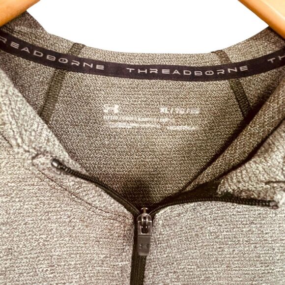 Under Armour HeatGear 1/4 Zip Pullover Hooded Sweatshirt - Picture 3 of 9